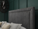 Hannah Beading Ottoman Storage Divan Bed With Headboard And Footboard