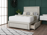 Hannah Beading Divan Bed Set With Footboard