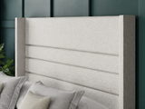 Paris Ottoman Storage Divan Bed With Floor Standing Wing Headboard