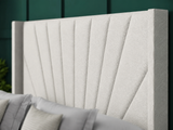 Sunrise Ottoman Storage Divan Bed With Floor Standing Wing Headboard