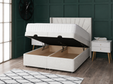 Sunrise Ottoman Storage Divan Bed With Floor Standing Wing Headboard