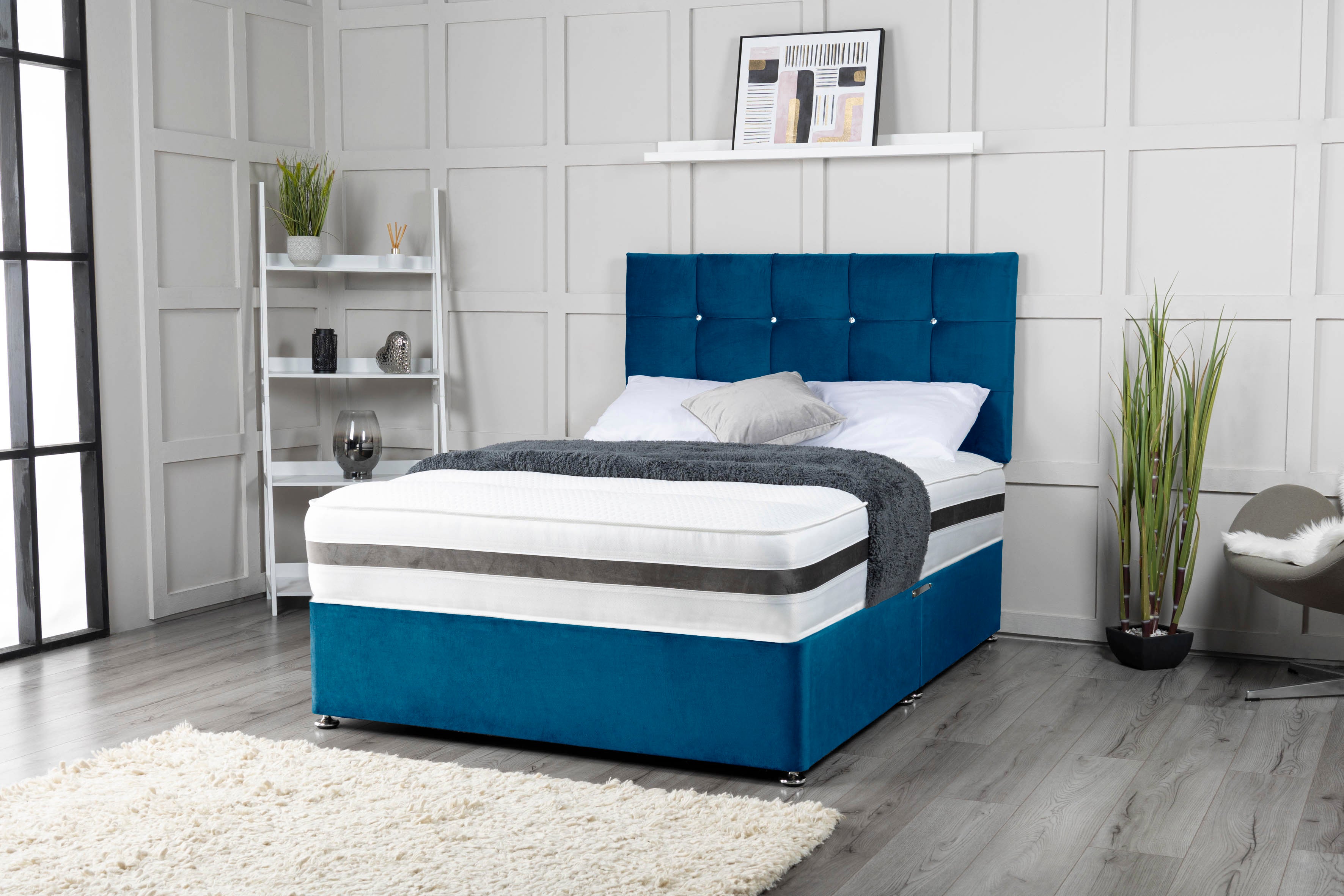 Cube Divan Bed Set With Mattress Options