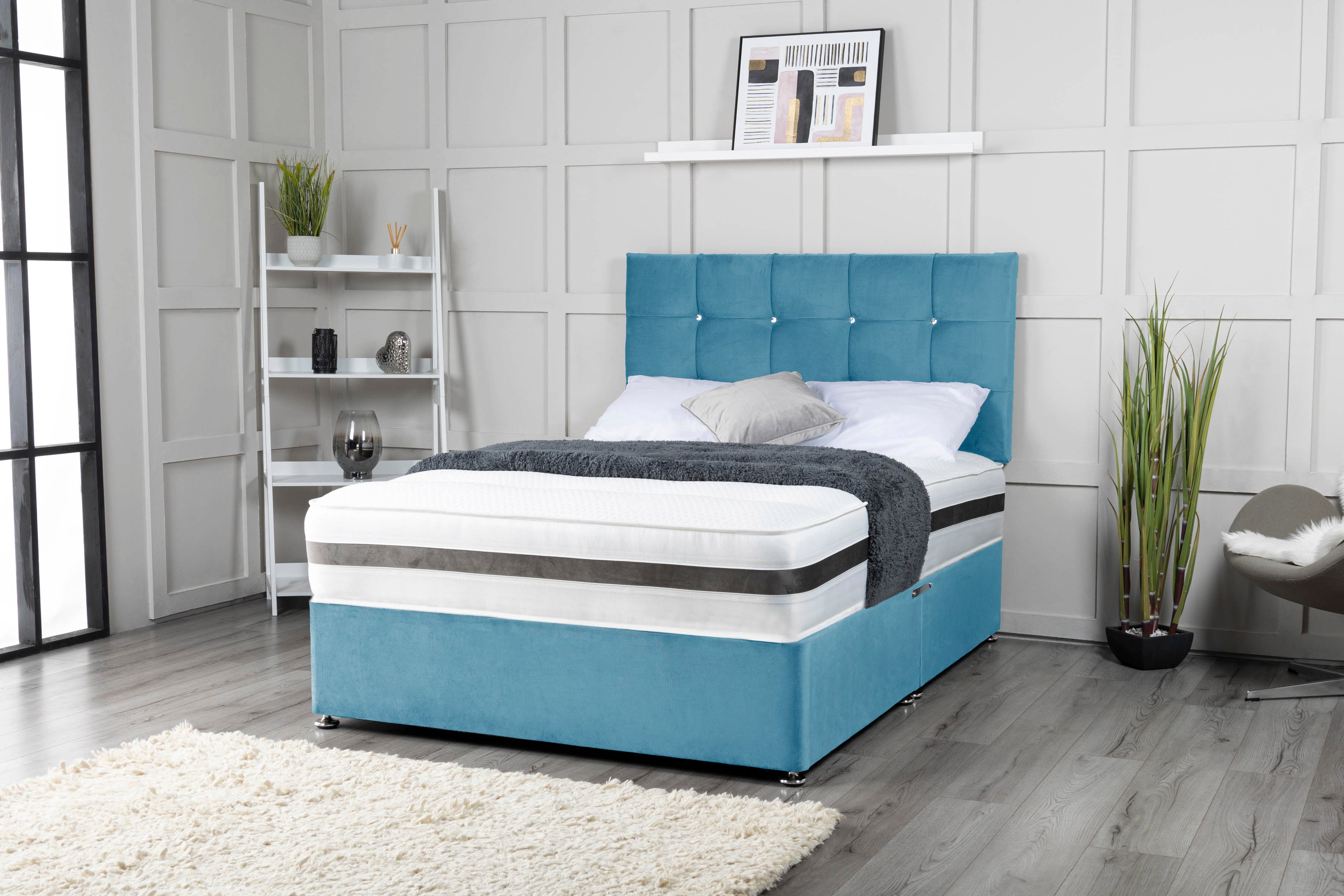 Cube Divan Bed Set With Mattress Options