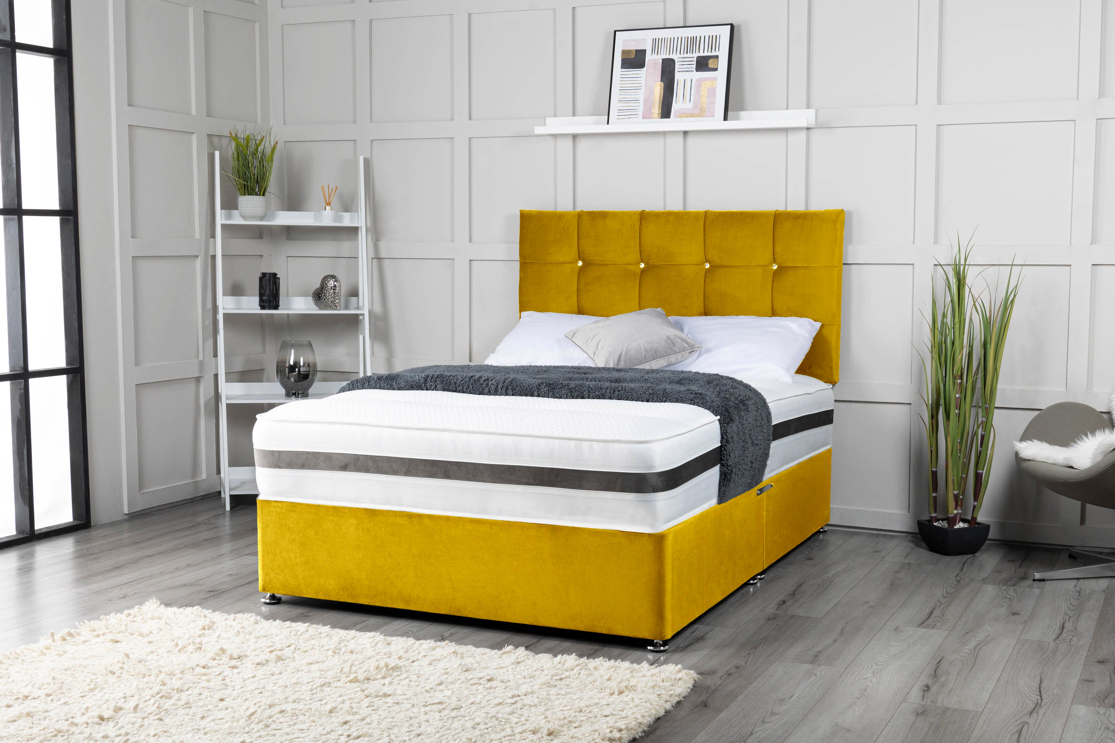 Cube Divan Bed Set With Mattress Options