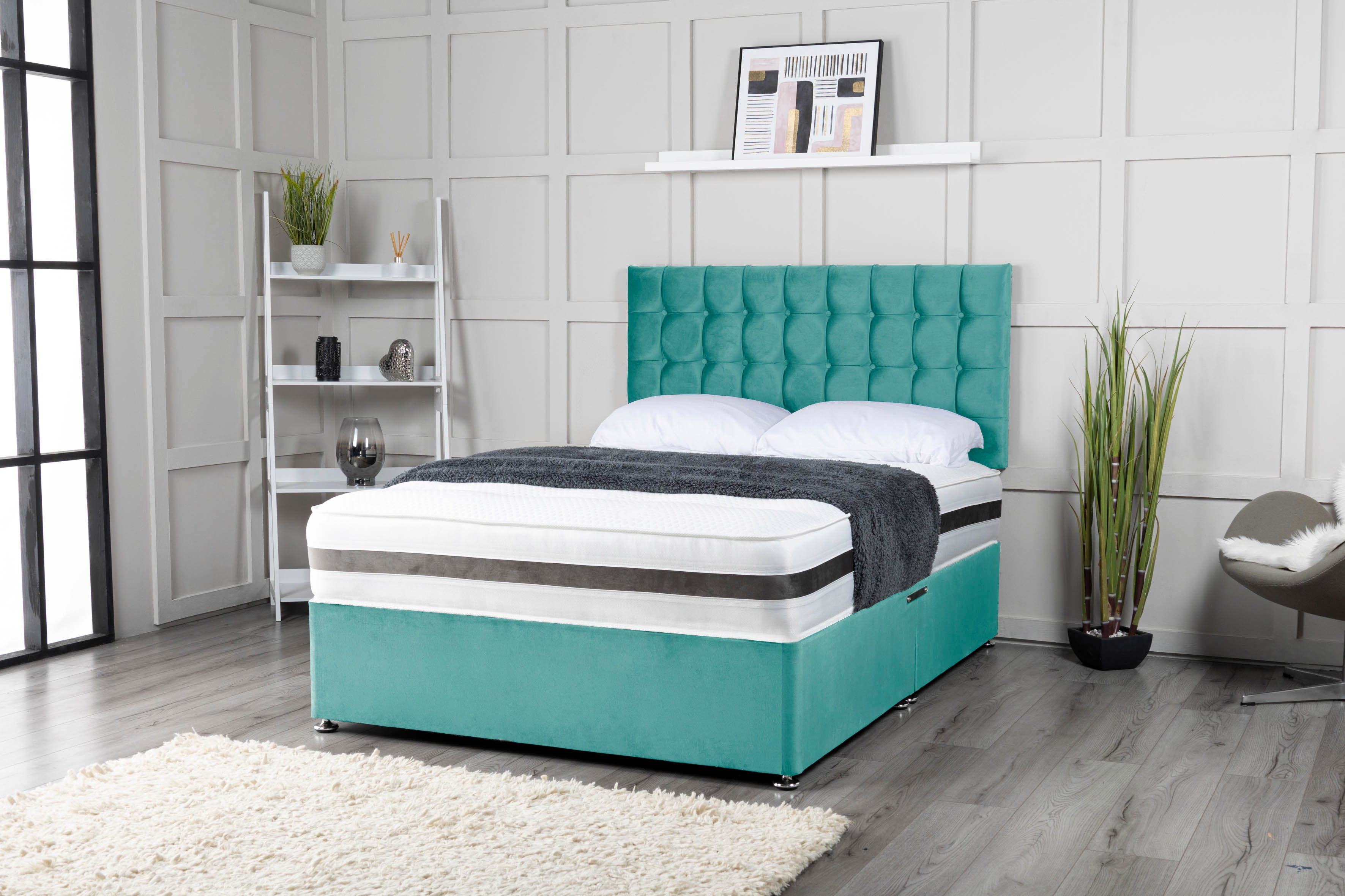 Omega Cubed Divan Bed Set With Mattress Options