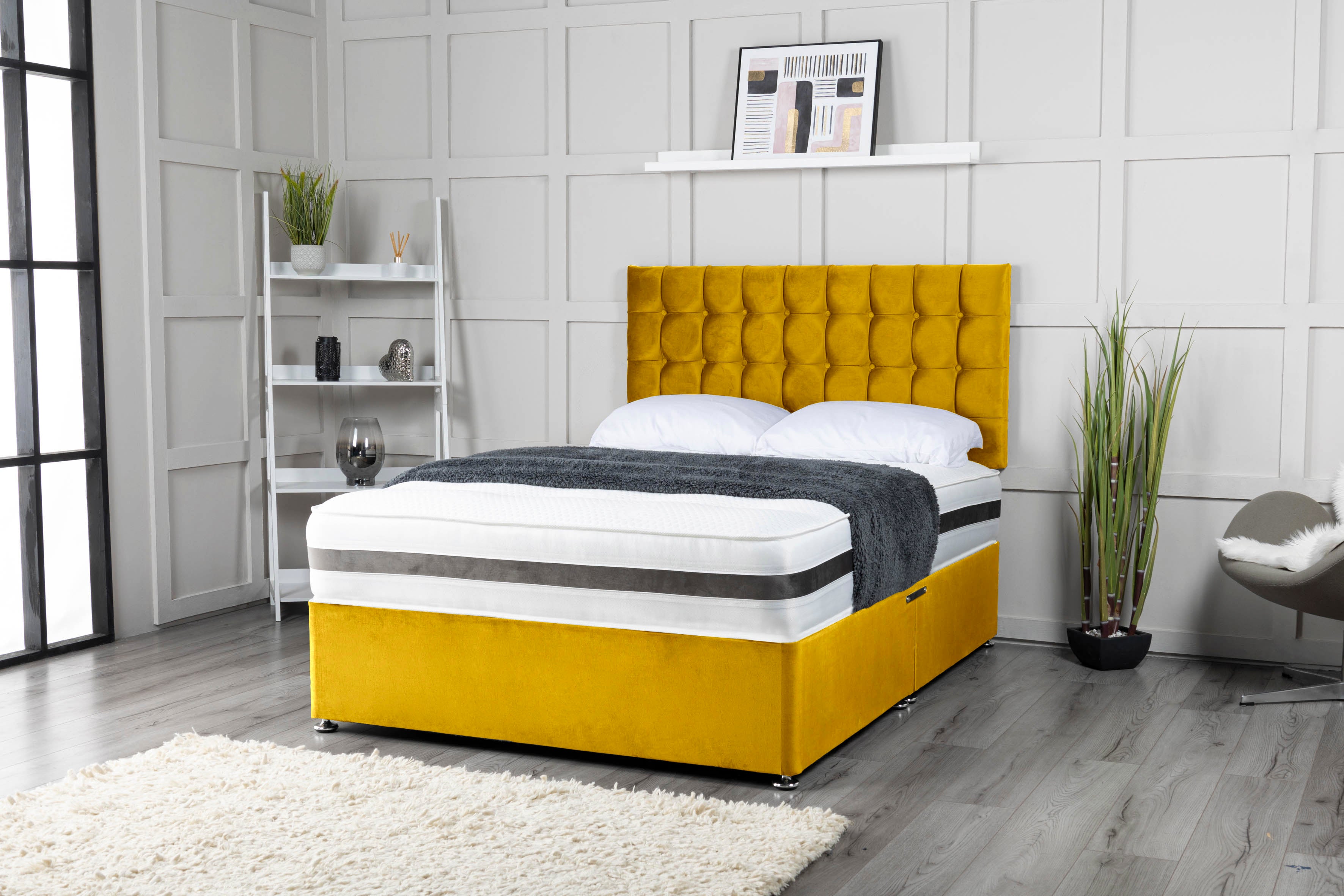 Omega Cubed Divan Bed Set With Mattress Options