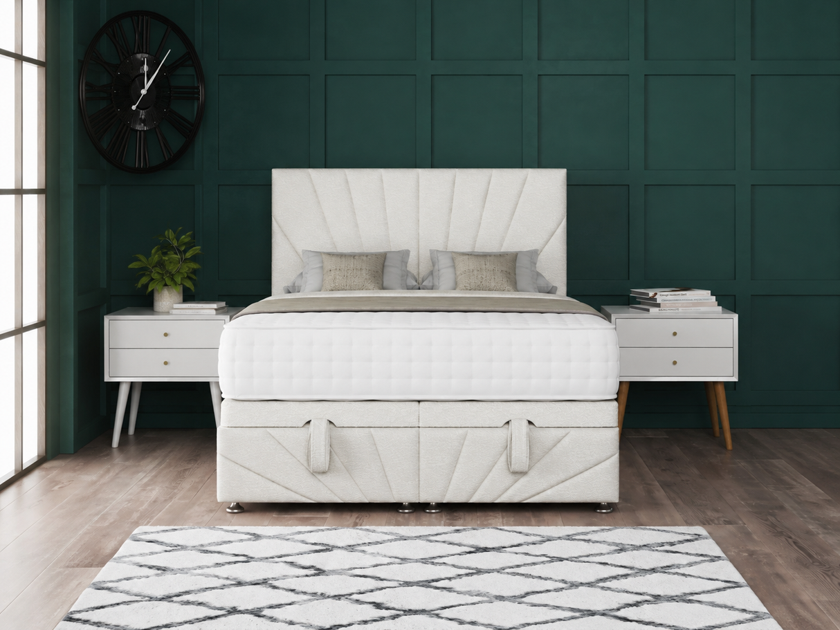 Sunrise Ottoman Storage Divan Bed With Headboard And Footboard