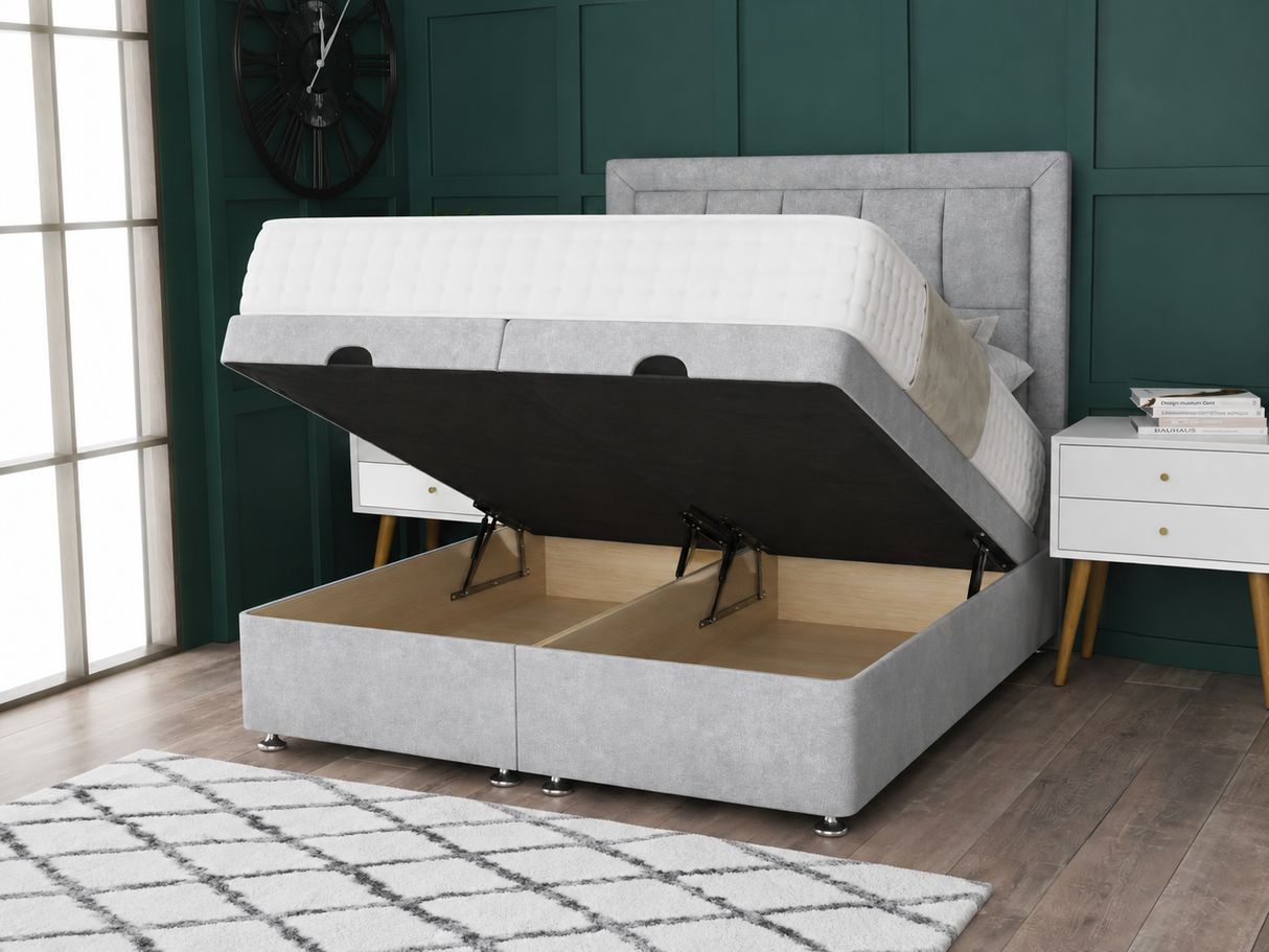 Venice Ottoman Storage Divan Bed With Headboard