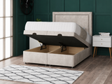 Hannah Beading Ottoman Storage Divan Bed With Headboard