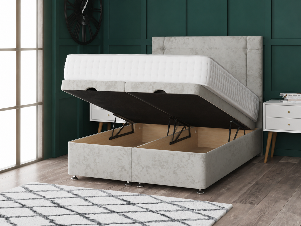 Milan Ottoman Storage Divan Bed With Headboard