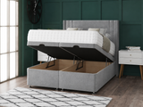 Savannah Ottoman Storage Divan Bed With Floor Standing Wing Headboard