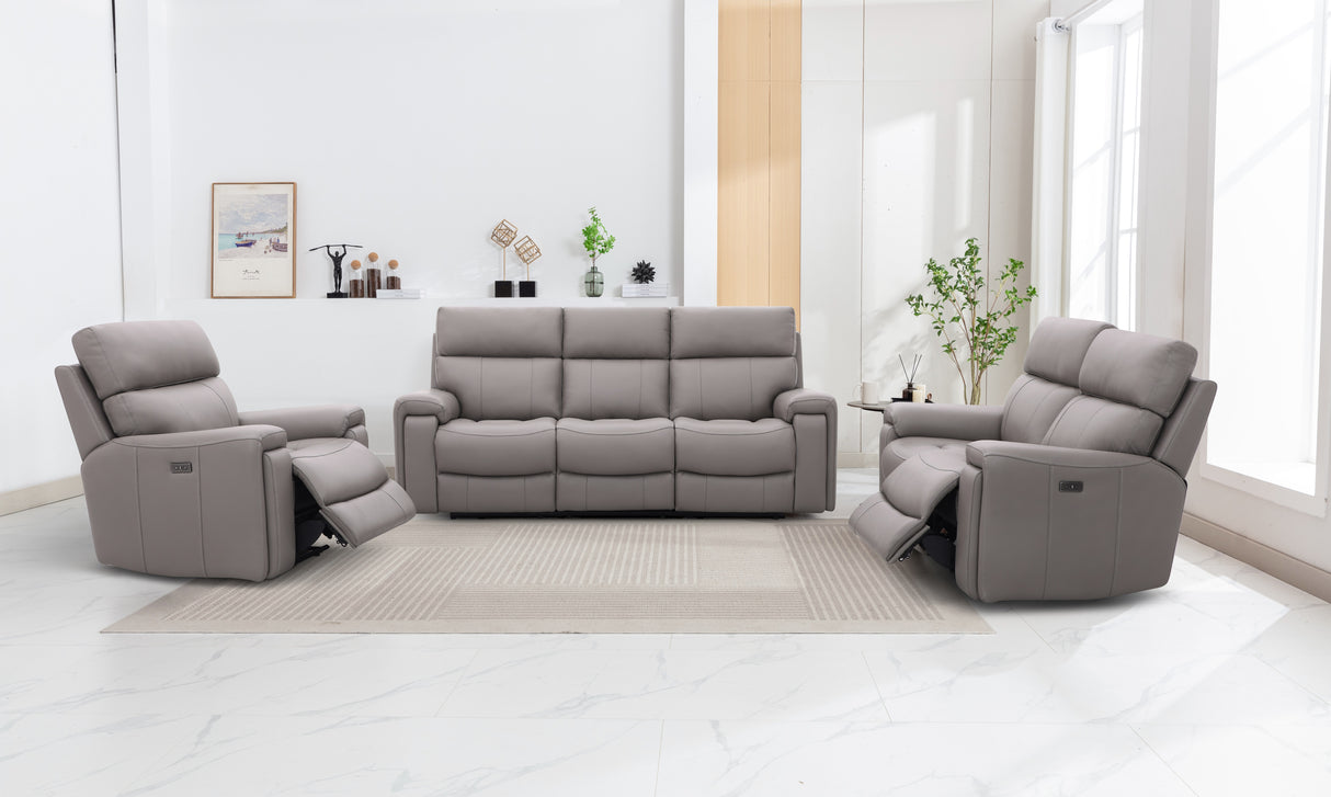 Utah Genuine Leather 3 Seater Recliner Sofa