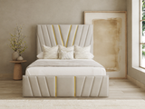 Vanessa Gold Strip Bed Frame