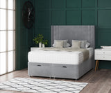 Savannah Ottoman Storage Divan Bed With Floor Standing Wing Headboard
