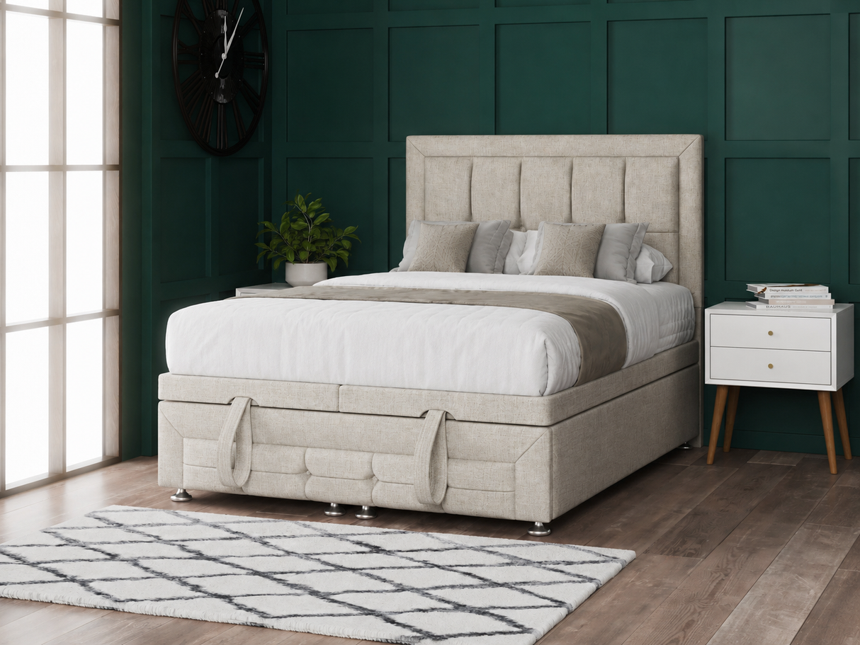Venice Ottoman Storage Divan Bed With Headboard And Footboard
