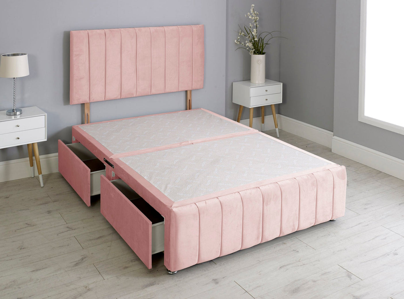 Linear Divan Bed Base With Headboard And Footboard