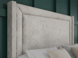 Hannah Ottoman Storage Divan Bed With Floor Standing Wing Headboard