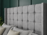 Omega Ottoman Storage Divan Bed With Floor Standing Wing Headboard