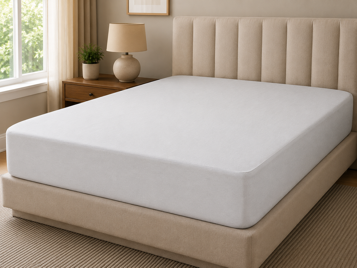 Superior Tencel Mattress Protector fitted on a bed