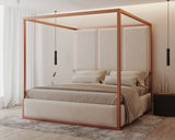 Chateau Onyx Four-Poster Metal Bed