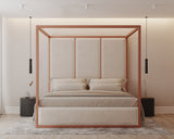 Chateau Onyx Four-Poster Metal Bed