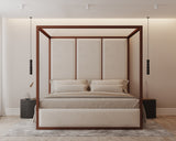 Chateau Onyx Four-Poster Metal Bed