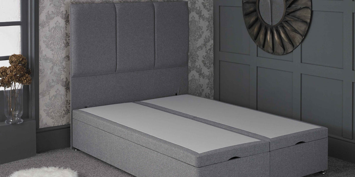 Ottoman Storage Divan Bed With 3 Panel Headboard — Beds Online Store