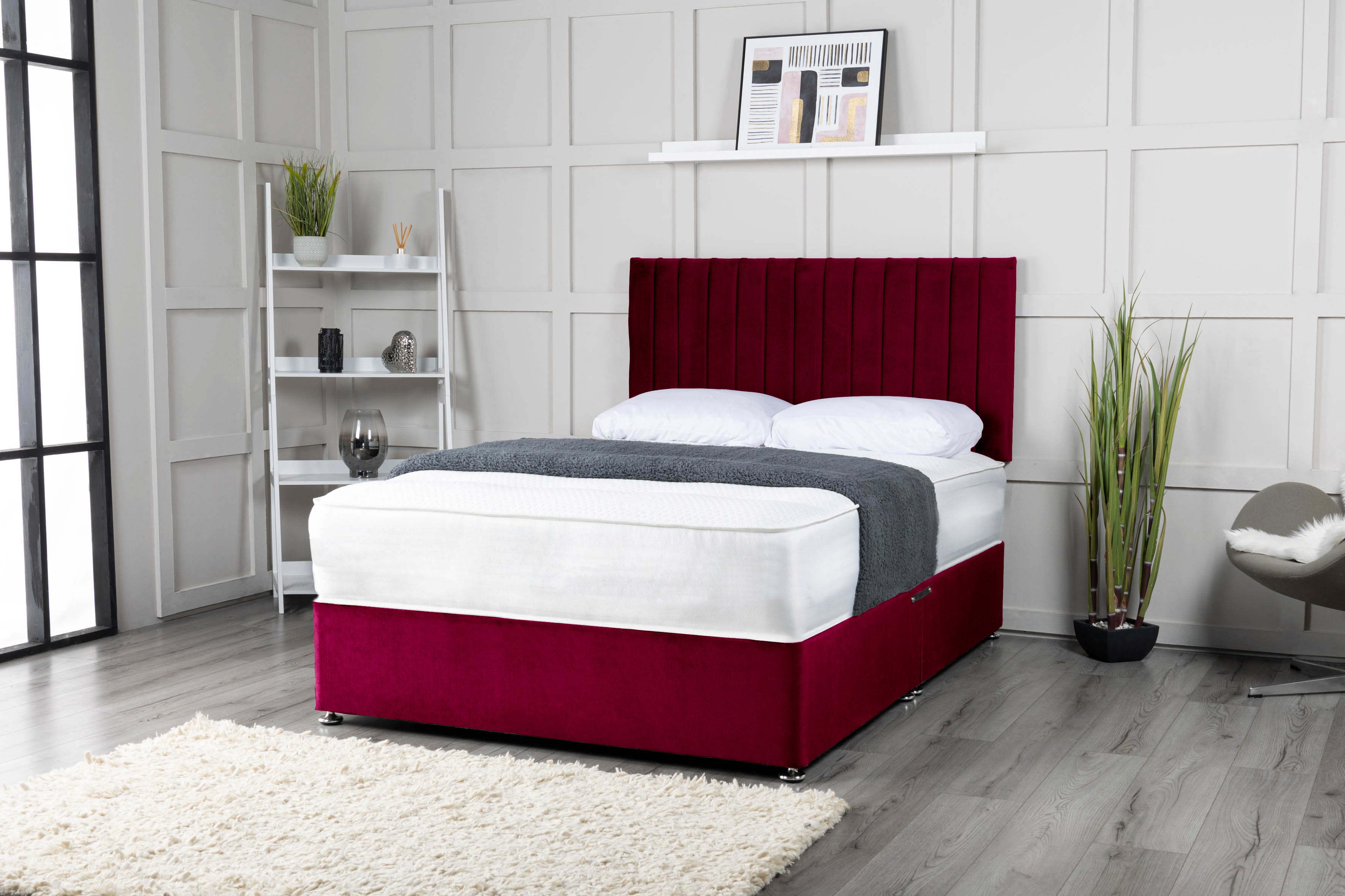 Pollo 14 Panel Divan Bed Set With Mattress Options