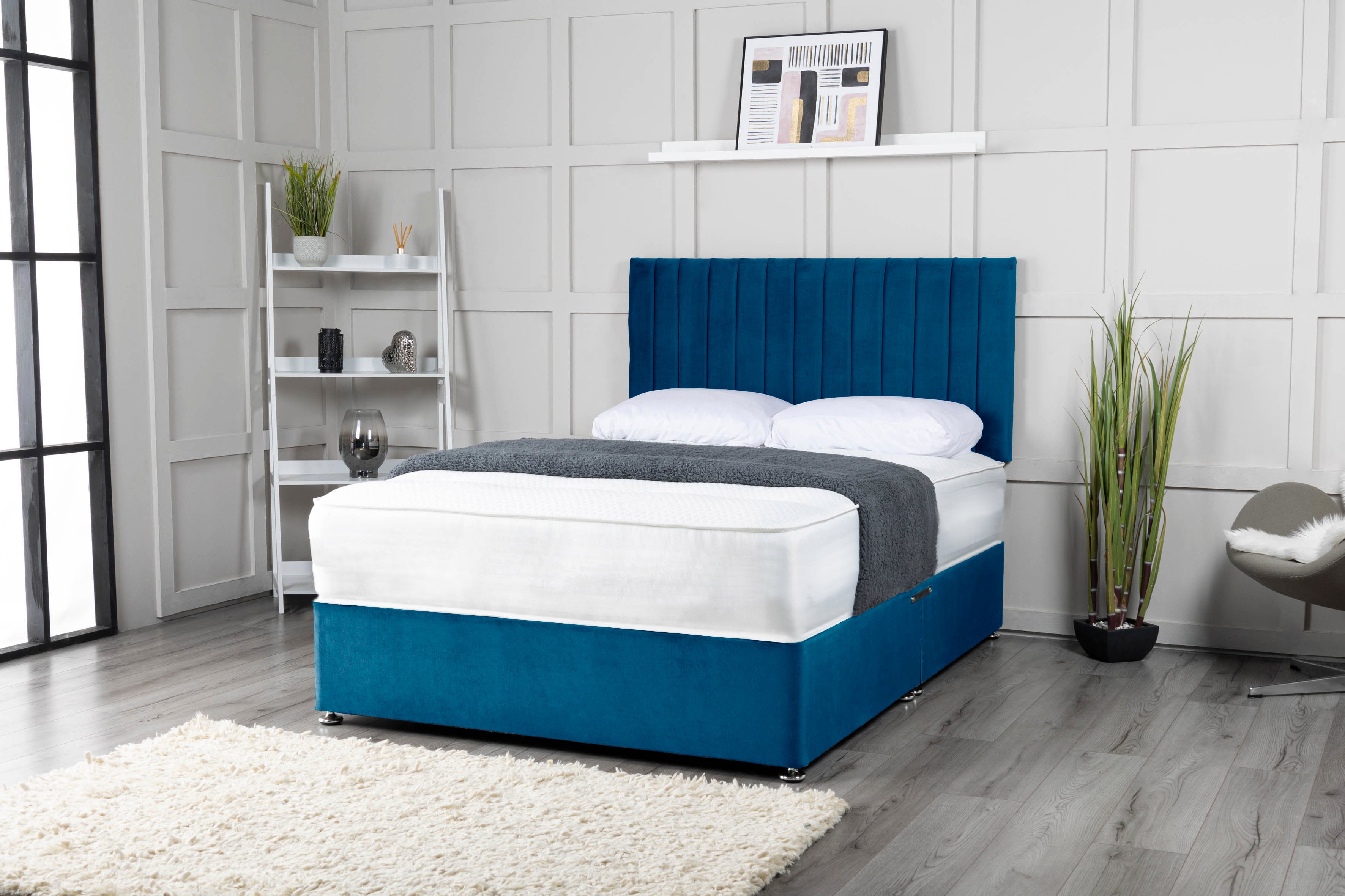 Pollo 14 Panel Divan Bed Set With Mattress Options