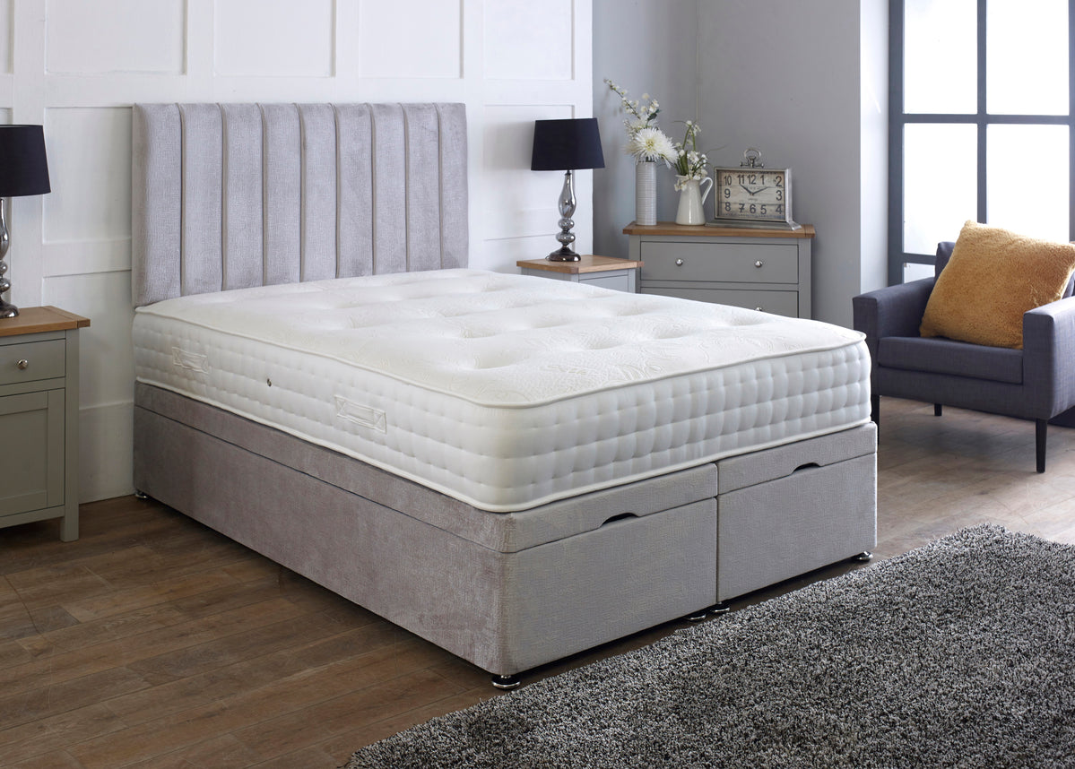 Apollo Ottoman Storage Divan Bed With Headboard — Beds Online Store