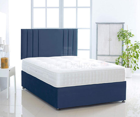 Blue-Plush-Pocket-Divan-Bed-Set-Lined-Headboard-Storage-Drawers-Faux-Leather-Chenille-Soft-Velvet-Lined-Headboard-Pocket-Mattress-Soft-Firm-Medium-Firm-Glides