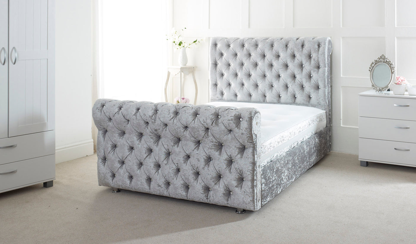 Oswald Chesterfield Sleigh Bed