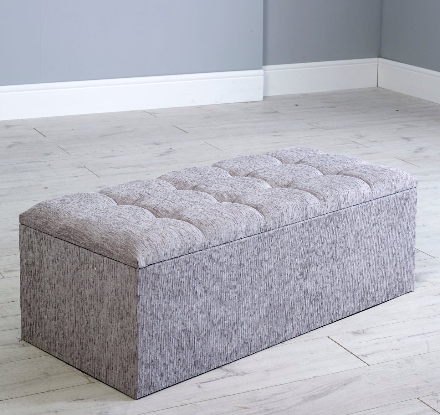Cubed Gas Lift Ottoman Blanket Storage Box