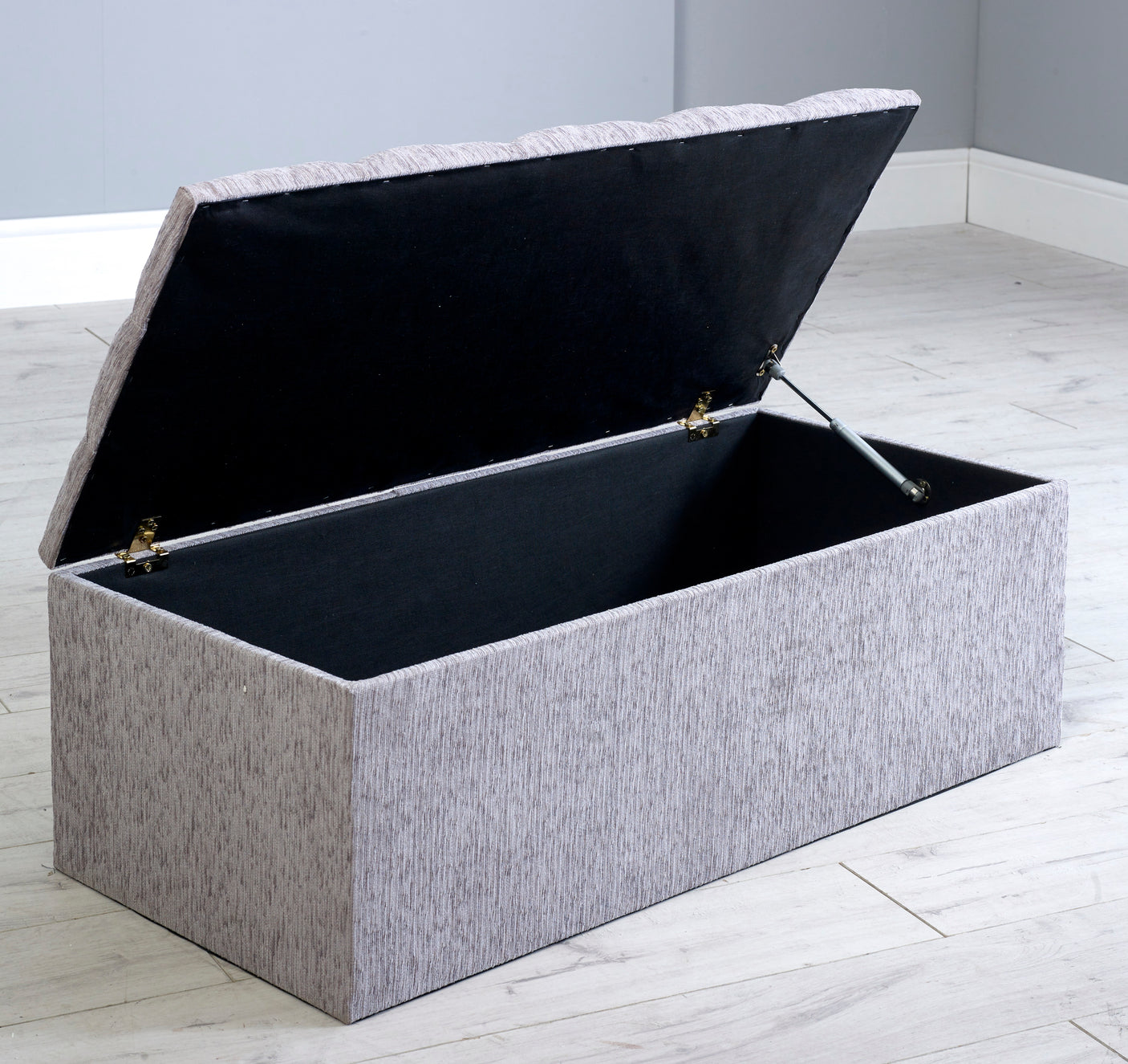 Cubed Gas Lift Ottoman Blanket Storage Box