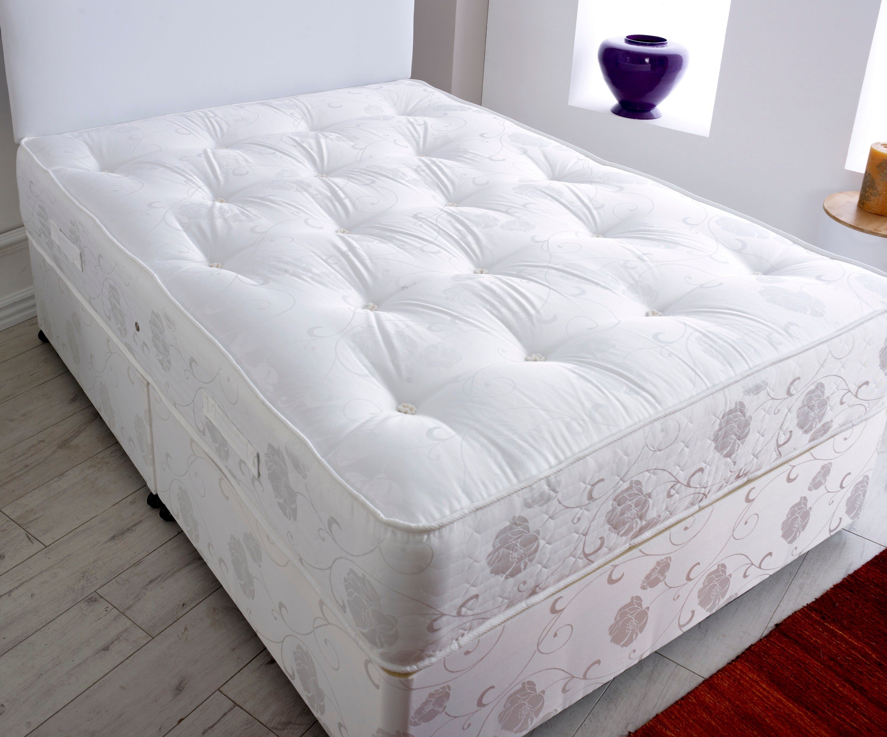 Hilton Divan Bed Set With Firm Orthopaedic Mattress And Headboard