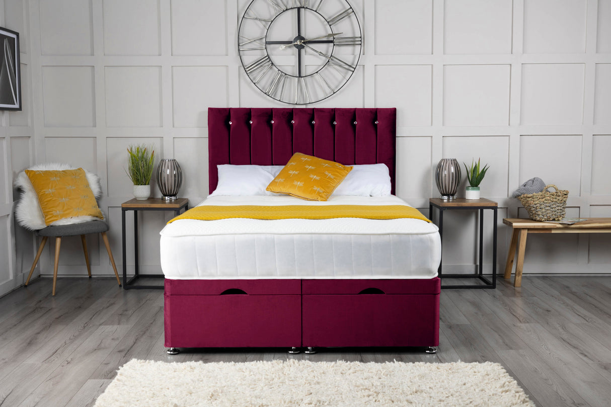 Florence Ottoman Storage Divan Bed With Headboard – view 3