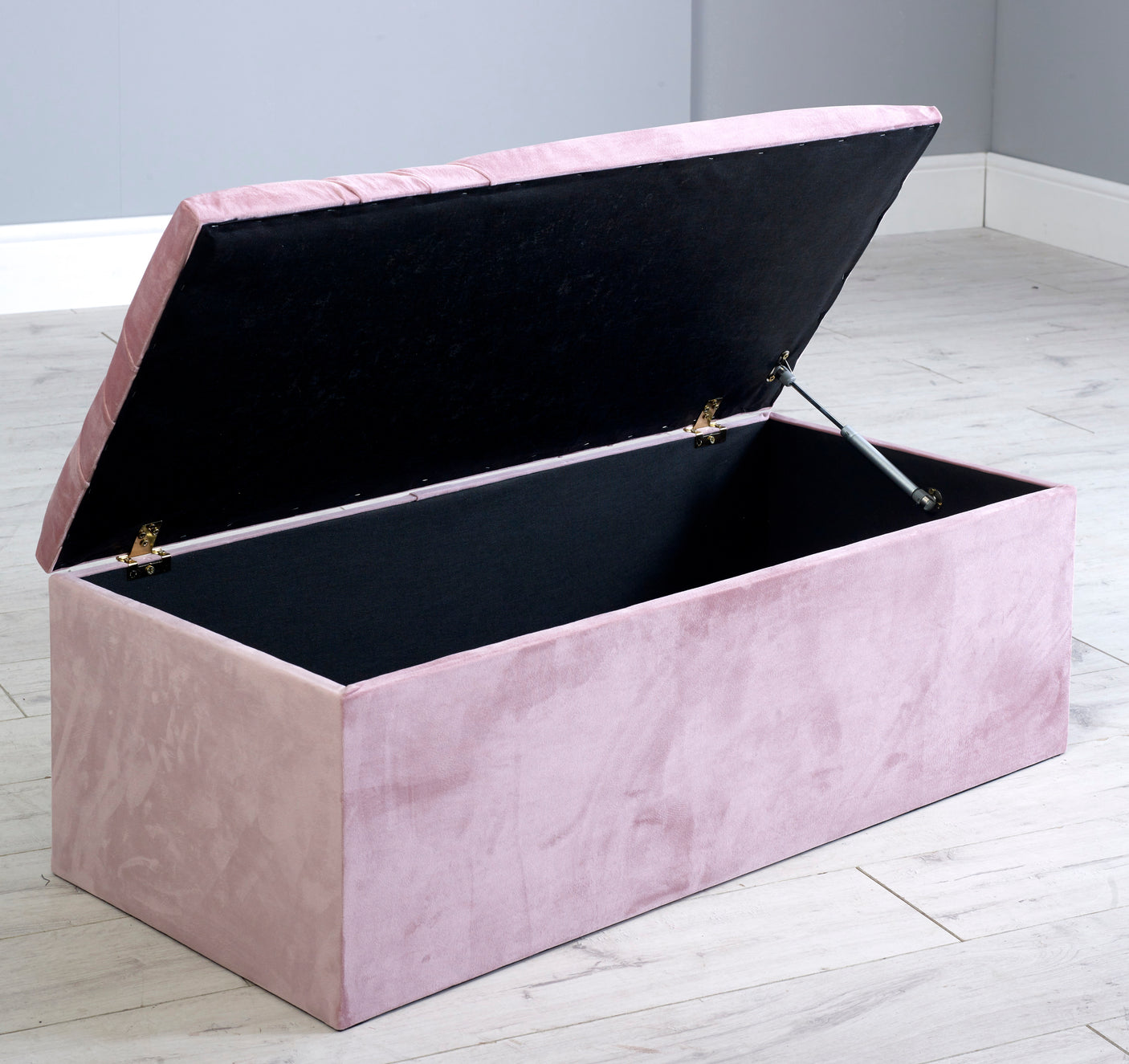 Lucille Gas Lift Ottoman Blanket Storage Box