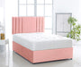 Pink-Plush-Pocket-Divan-Bed-Set-Lined-Headboard-Storage-Drawers-Faux-Leather-Chenille-Soft-Velvet-Lined-Headboard-Pocket-Mattress-Soft-Firm-Medium-Firm-Glides