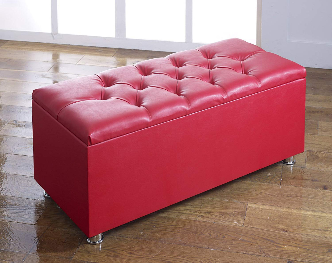 Chesterfield Gas Lift Ottoman Blanket Storage Box