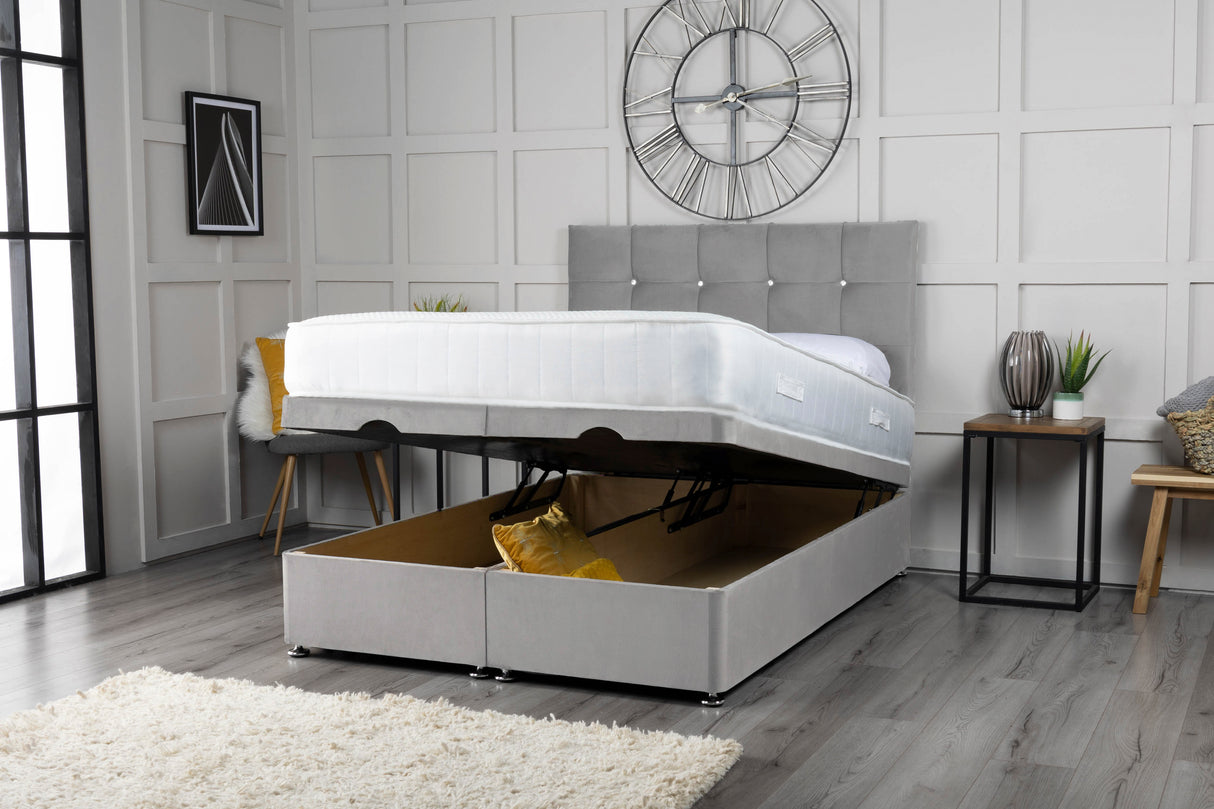 Cube Ottoman Storage Divan Bed With Headboard – view 24