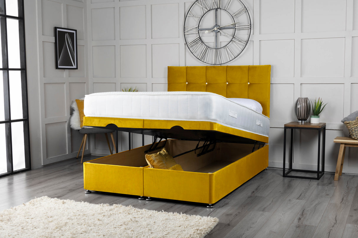Cube Ottoman Storage Divan Bed With Headboard – view 27