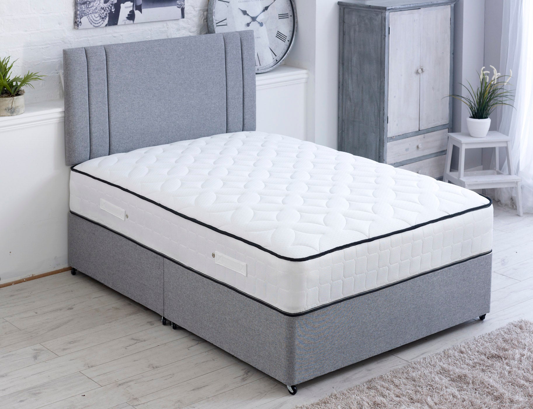 Serene Divan Bed Set With Pocket Sprung Mattress And Headboard