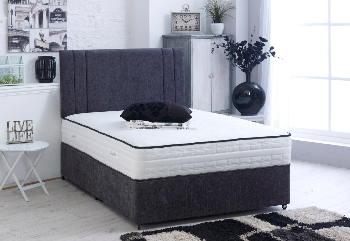 Royal Divan Bed Set With Pocket Sprung Mattress And Headboard — Beds