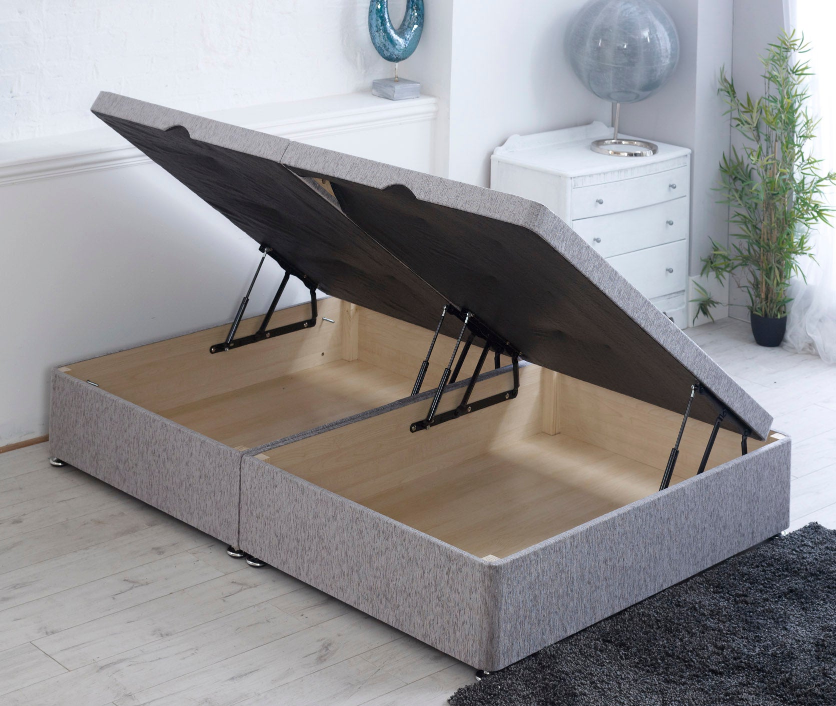 Apollo Ottoman Storage Divan Bed With Headboard — Beds Online Store