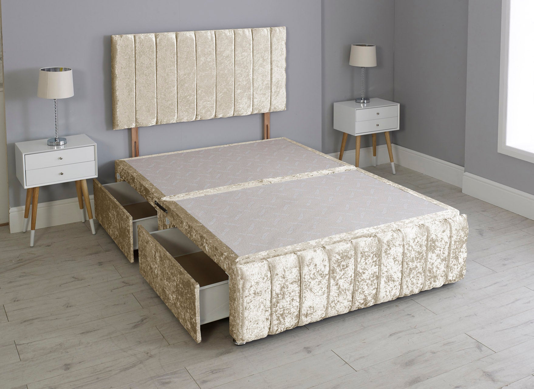 Linear Divan Bed Base With Headboard And Footboard