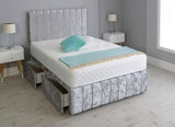 Linear Divan Bed With Footboard And Memory Orthopaedic Mattress