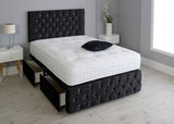 Milly Chesterfield Divan Bed Set With Footboard And Pocket Memory Mattress And Headboard