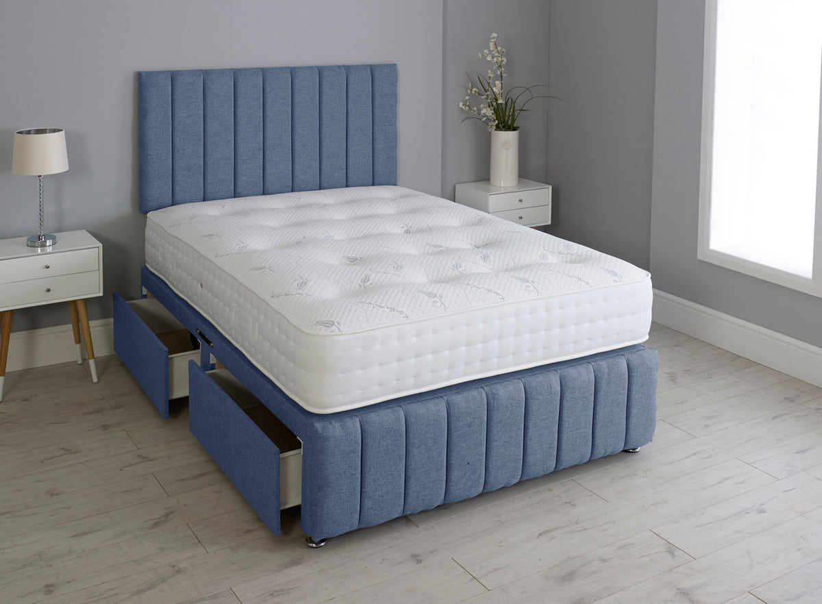 Milly Chesterfield Divan Bed Set With Footboard And Pocket Memory