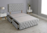 Milly Chesterfield Divan Bed Base With Headboard And Footboard