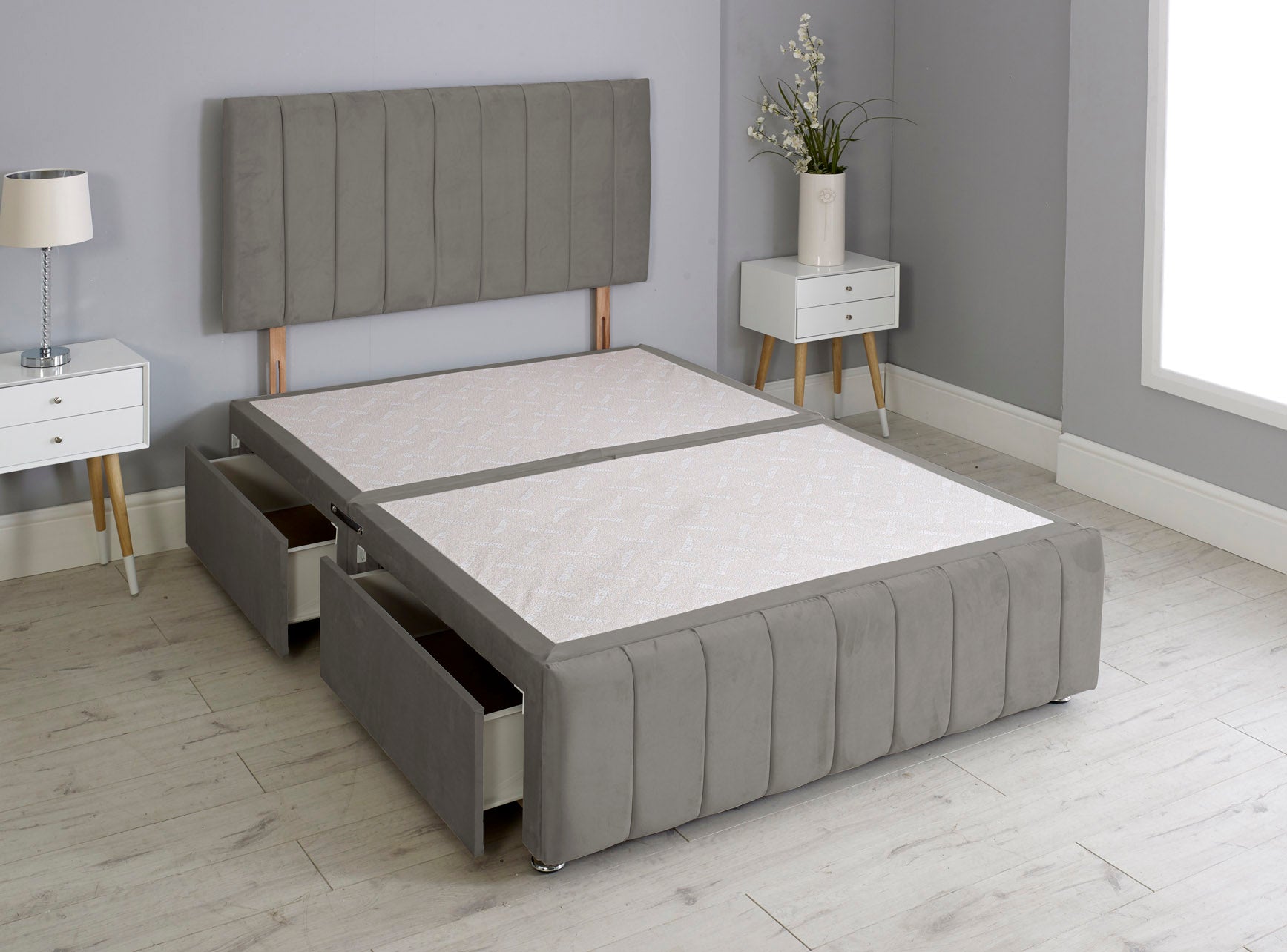 Linear Divan Bed Base With Headboard And Footboard
